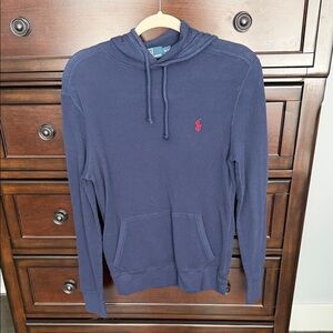 Ralph Lauren Dark Blue Hoodie with Red Logo